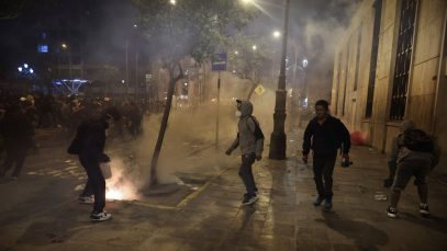Protest against crime and corruption, in Lima